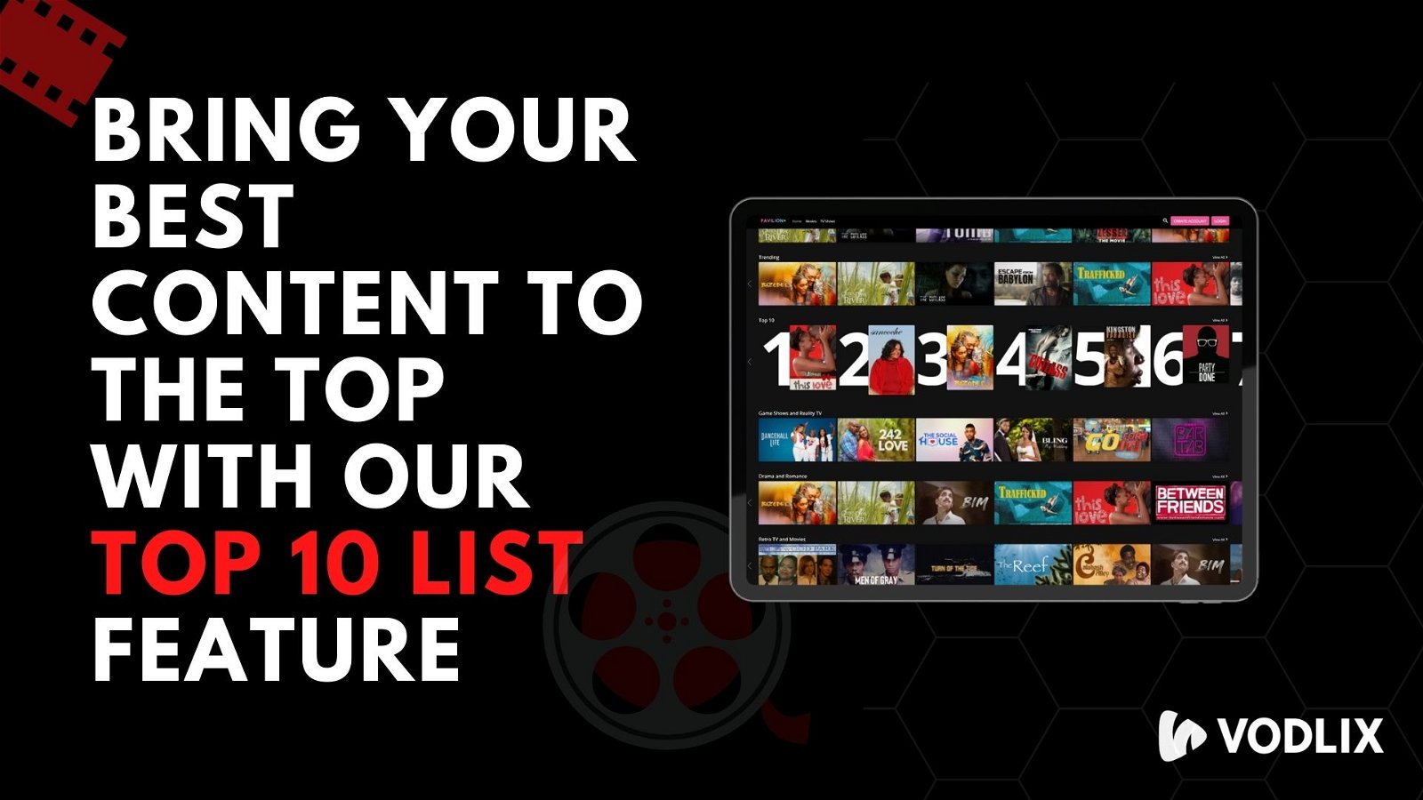 Bring your best content to the top with our Top 10 list Feature